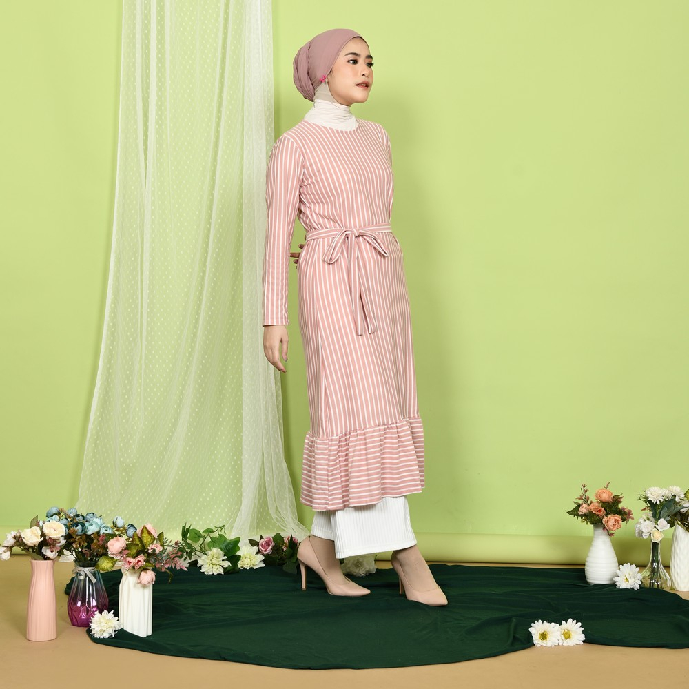 Mybamus Benna Lace Tunic Dusty M15273 R86S4 - Midi Dress - Midi Gamis Lebaran-5