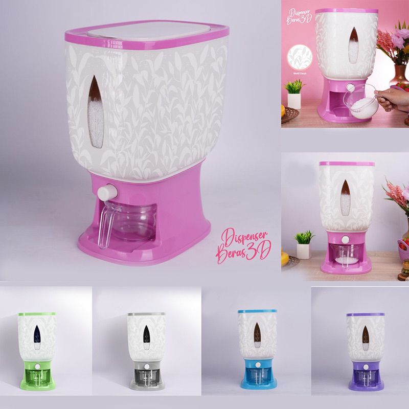 Dispenser beras 10kg / Tempat beras 10kg / tempat penyimpanan portable