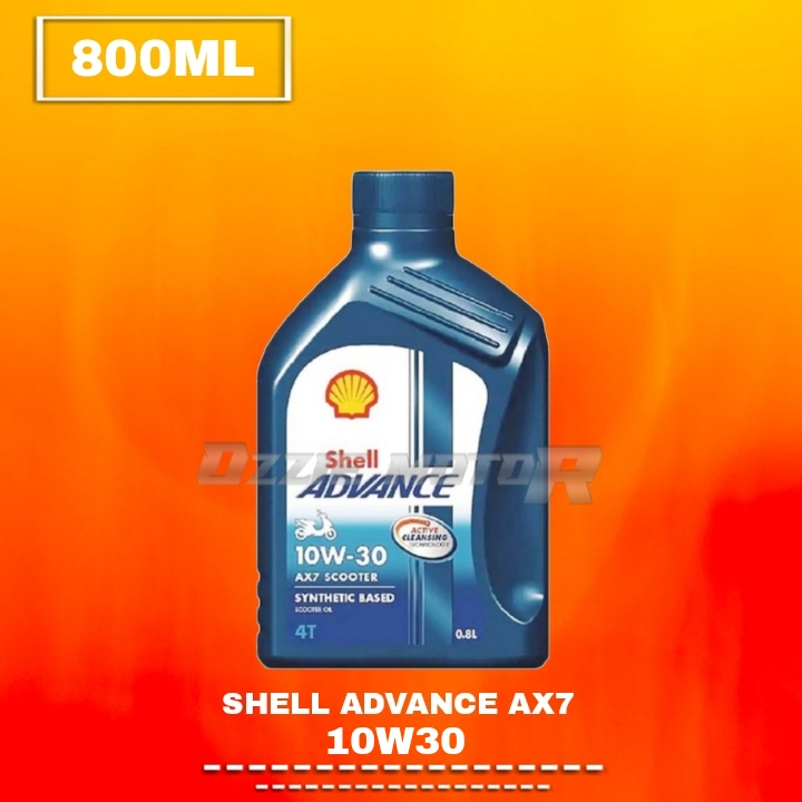 Paket Shell Advance AX7 Scooter 10W30 MB 800ml Oli Matic + Oli gardan Shell