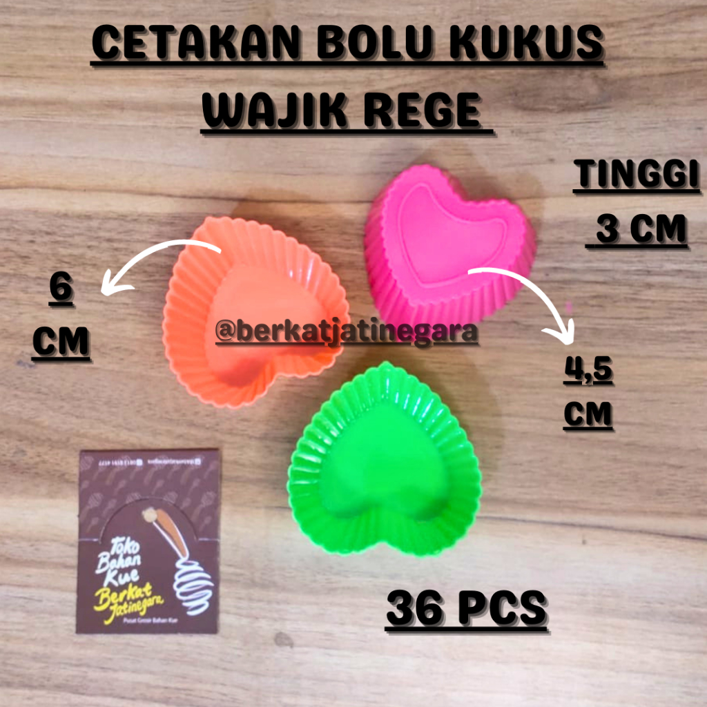 CETAKAN KUE KUKUS WAJIK REGE / CETAKAN KUE KUKUS PLASTIK / 36 PCS