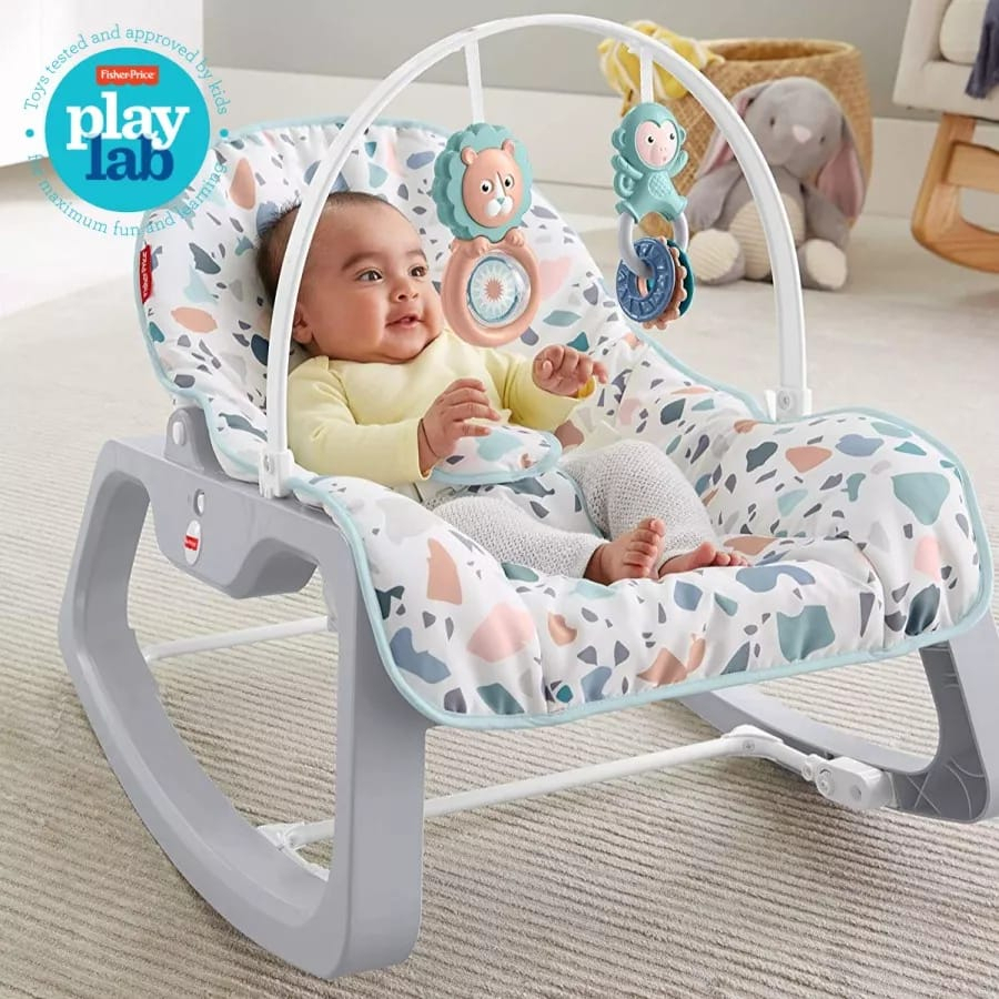 FISHER PRICE ORIGINAL100% SALE!!!! 70% Deluxe Infant To Toddler Rocker Redesign (GHY58) Mainan Playamat Bayi Ayunan / Kursi Goyang Bayi