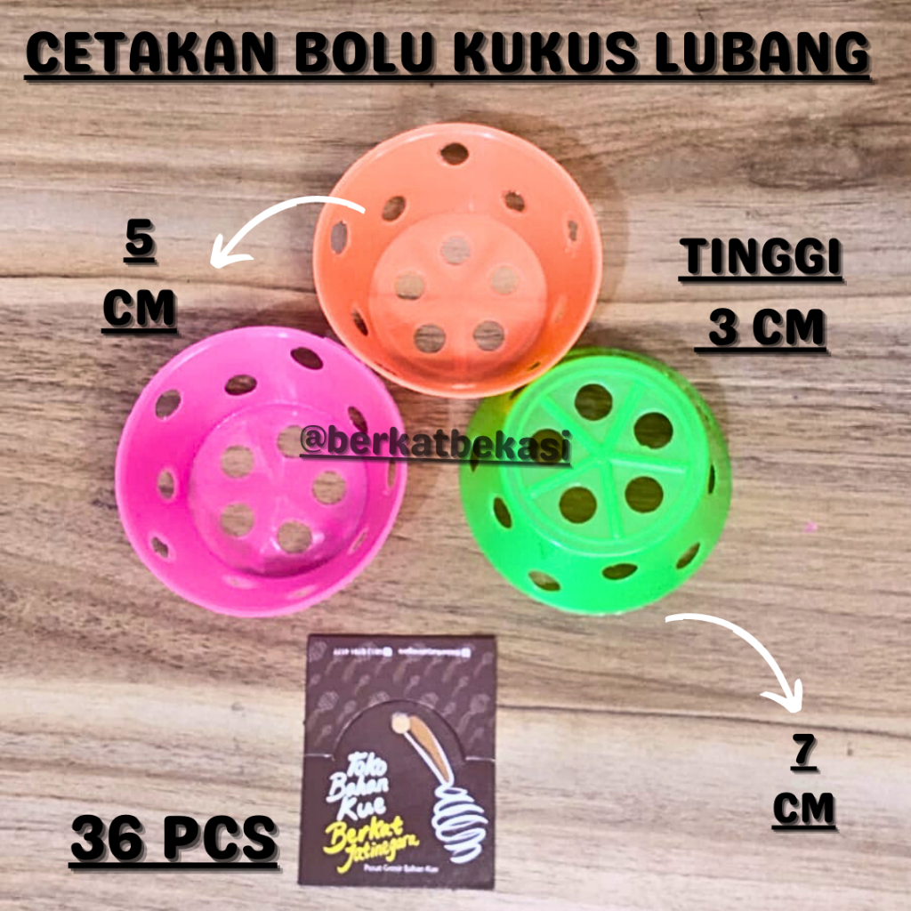 CETAKAN KUE KUKUS LUBANG / CETAKAN KUE BOLU KUKUS/ ISI 36 PCS