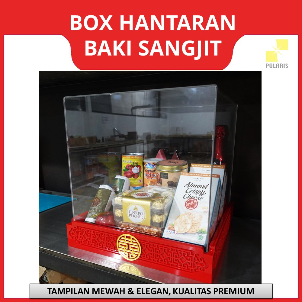 BOX HANTARAN BAKI SANGJIT/LAMARAN KOTAK SESERAHAN ACRYLIC - NAMPAN SESERAHN AKRILIK CHINESE ENGAGEMENT TRAY