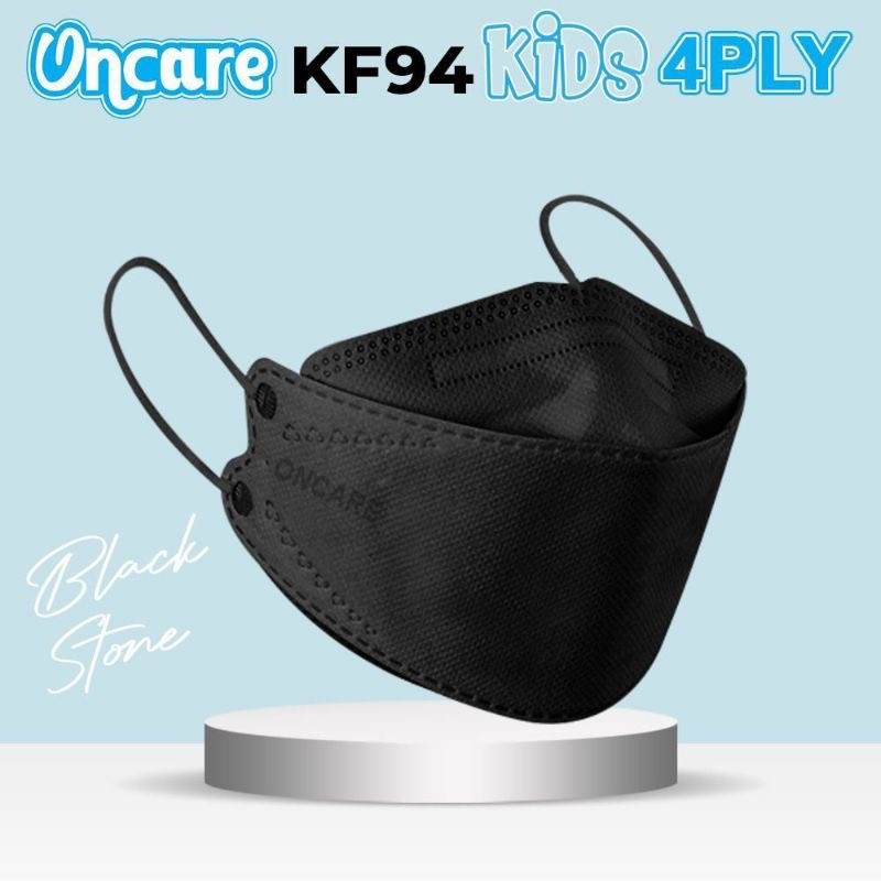 MASKER KF94 ANAK 4 PLY WARNA BLACKSTONE ISI 10 PCS MASKER ANAK SEKOLAH KIDS