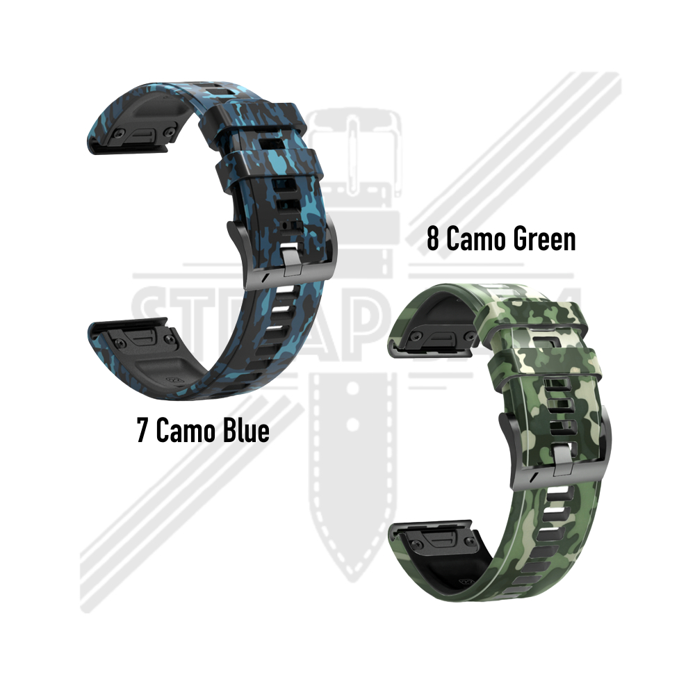 CQF Strap Garmin Quatix 6 47mm - Tali Jam Quick Fit 22mm Army Camo Keren