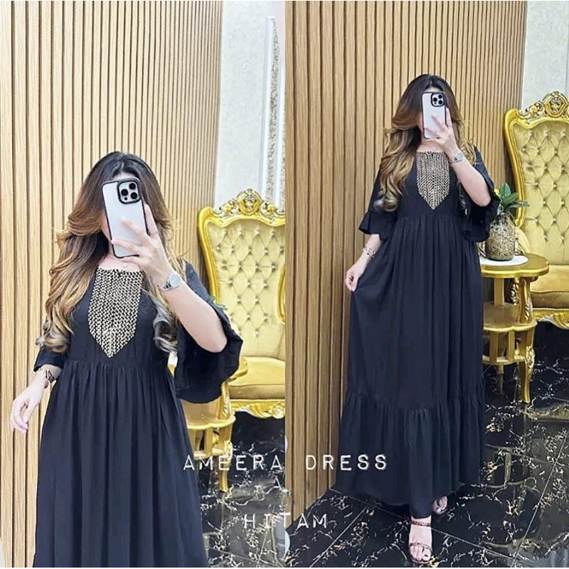 AYUNDA MIDI DRESS RENDA