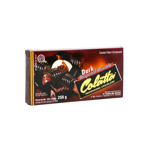 

COLATTA COKLAT DARK BLOK 250GR X 1, BISA DISERUT, DILUMERKAN