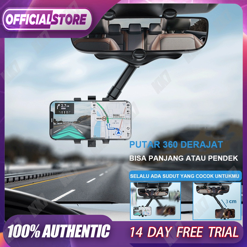 Phone Holder Mobil Holder Handphone Putar 360 derajat Holder Kaca Spion Multifungsi Dudukan Telepon Mobil