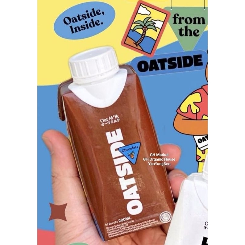 

Oatside Oatmilk CHOCO 200ml Coklat Susu Gandum Oat Side Oat Milk Vegan