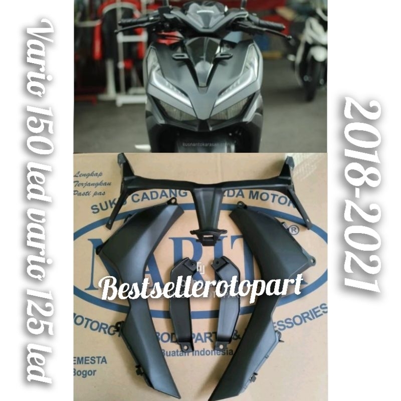 garnis lampu vario 150 2018 cover lis lampu depan vario 125 150 led 2018 - 2021