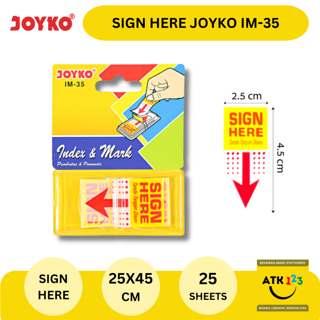 Sticky Note / Sign Here / Penanda Merk Joyko IM-35 Plastik