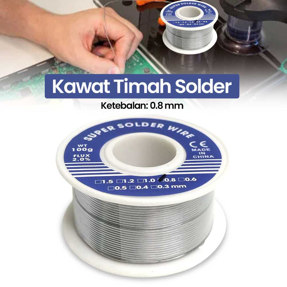 Kawat Timah Solder 0.8mm 100gr/Alat Solder/Kawat Solder Tinol Solder Peralatan Untuk Solder 0.8mm