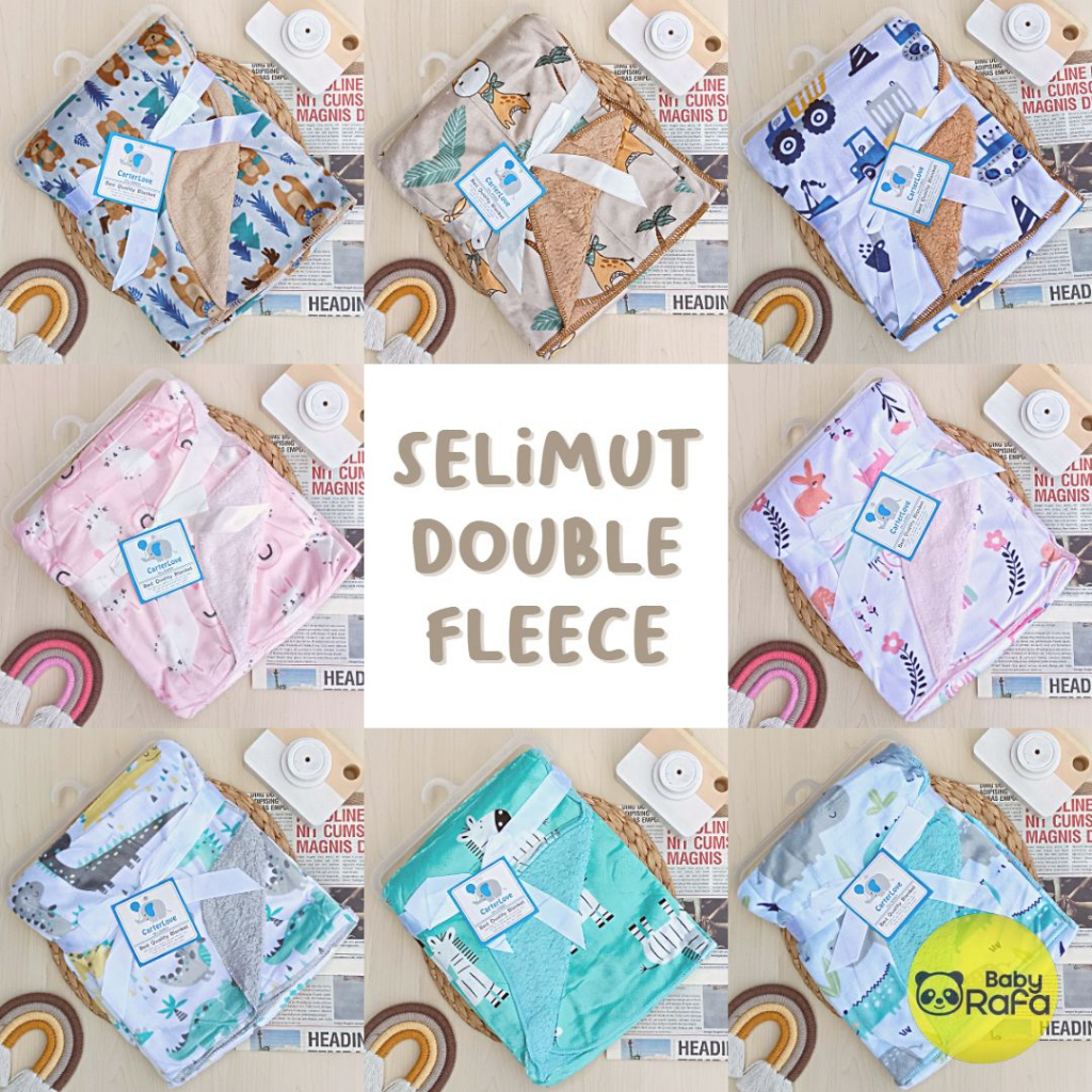 Selimut Bayi Double Fleece Premium Tanpa Topi