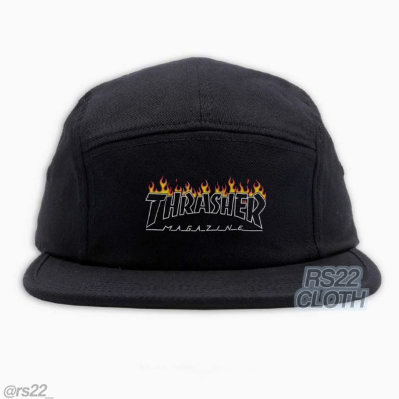 Topi 5 Panel Snapback Premium/Five Panel/Topi Pria Wanita/THRASHER
