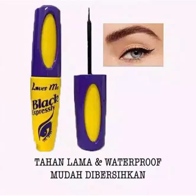 `ღ´ PHINKL `ღ´ loves me eyeliner liquid cair kuas kuning waterproof anti luntur transferproof