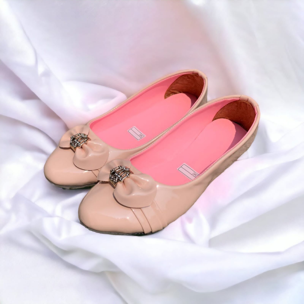 YASMINALSHOP11- sepatu anak perempuan flatshoes pita emas 31-35