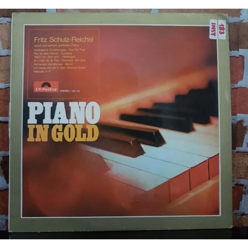 Vinyl Piringan Hitam 12 inch Fritz Schulz-Reichel-Piano In Gold