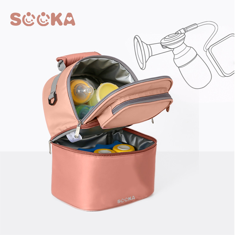 SOOKA Tas ASI Multifungsi Dengan Tempat Penyimpanan Terpisah  |  Cooler Bag ASI | Tas Ransel Perlengkapan Botol ASI Waterproof SK-EDB1115