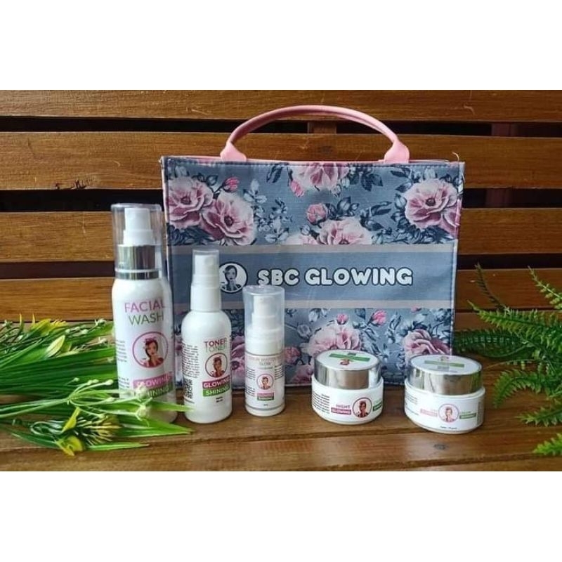 SBC GLOWING  PAKET WHITENING UNTUK FLEK BRUNTUSAN DAN SUSAH PUTIH BPOM