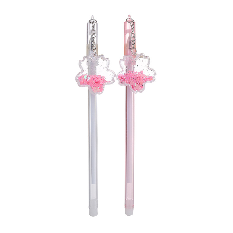 (SNAPCORNER)Pulpen Gantungan Bunga Sakura Lucu Pen Flowers Bolpoin Pink Import Murah