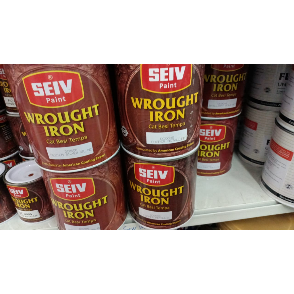 Cat SEIV Cat BESI WROUGHT Iron Brilliant Gold Dan Medium Silver , Coper KEMASAN 1KG