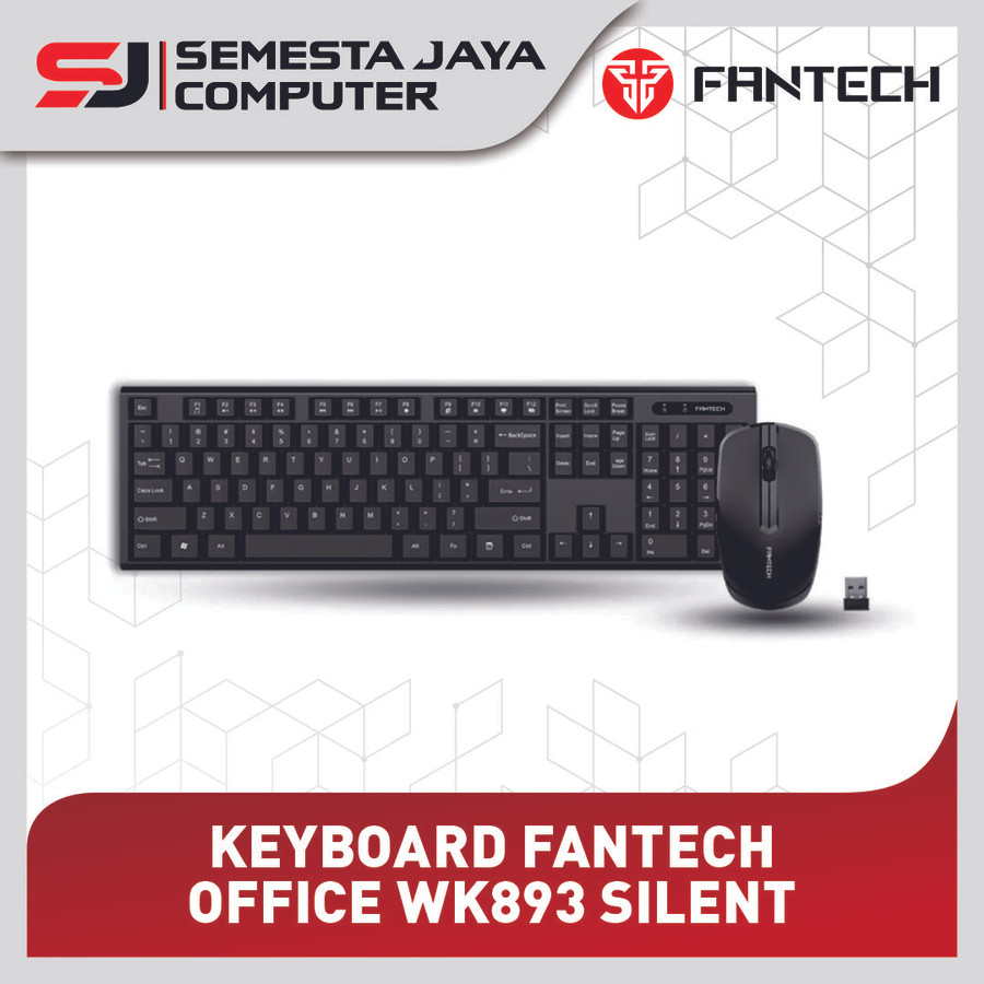 Fantech Keyboard Mouse Wireless WK893 SILENT CLICK