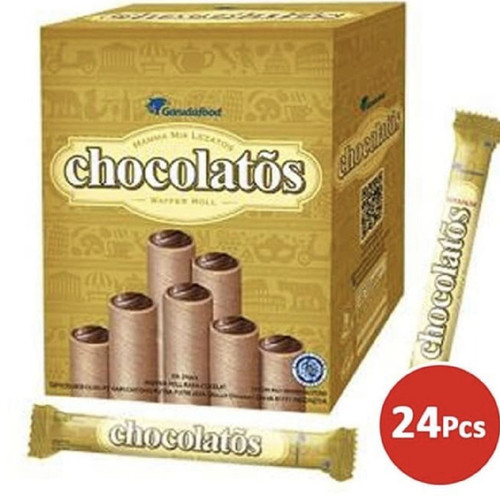 

[add-snack] Chocolatos Classic Wafer Roll (box isi 24 pcs)