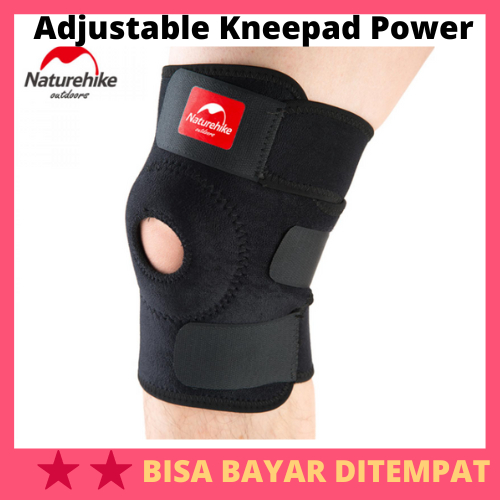 Adjustable Kneepad Power Brace / pelindung Penyangga Penahan Lutut Knee Kaki Naik Gunung Futsal Olah