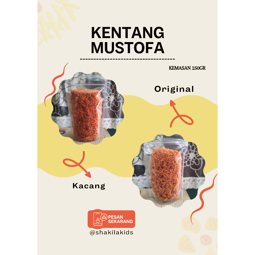 

Kentang Mustofa Pedas Manis | Kering Kentang Kriuk Kemasan 250Gr