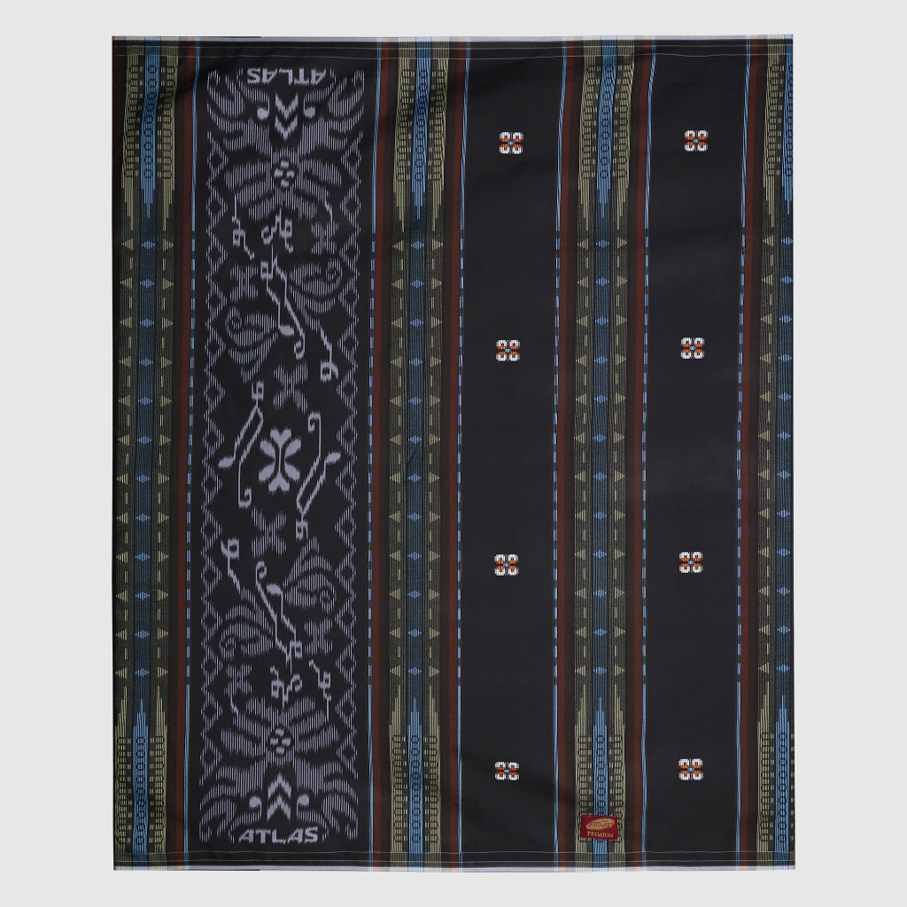 Sarung ATLAS Premium 780 Songket Gunung Hitam Biru | Sarung ATLAS Songket