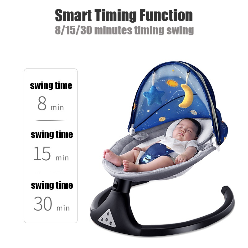 [ With Remote Control ] Ayunan Bayi Otomatis Goyang Sendiri/Ayunan Swing baby/Ayunan Baby Swing/Baby Swing Chair/Baby Swing Chair/Baby Swing Bed/Bouncer Elektrik Bayi/Bouncer Swing Elektrik/Swing Ayunan Bayi