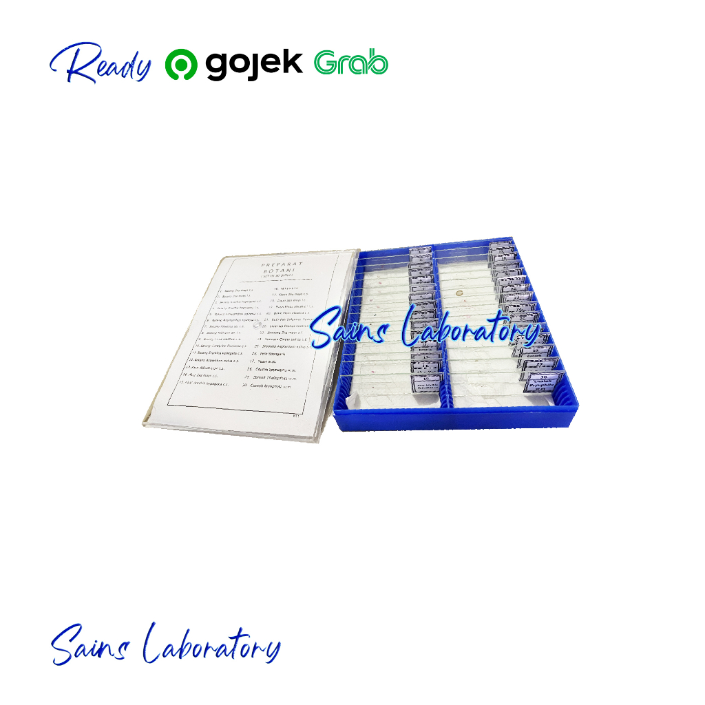 Preparat Botani Tumbuhan 1 Set 30 Jenis Awetan Preparat Set Mikroslaid Botani Original Alat Peraga P