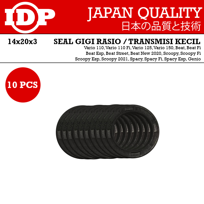 IDP Paket Seal Sil Transmisi Kecil Rasio Vario Beat Beat FI Vario 110 125 Genio (10pc)