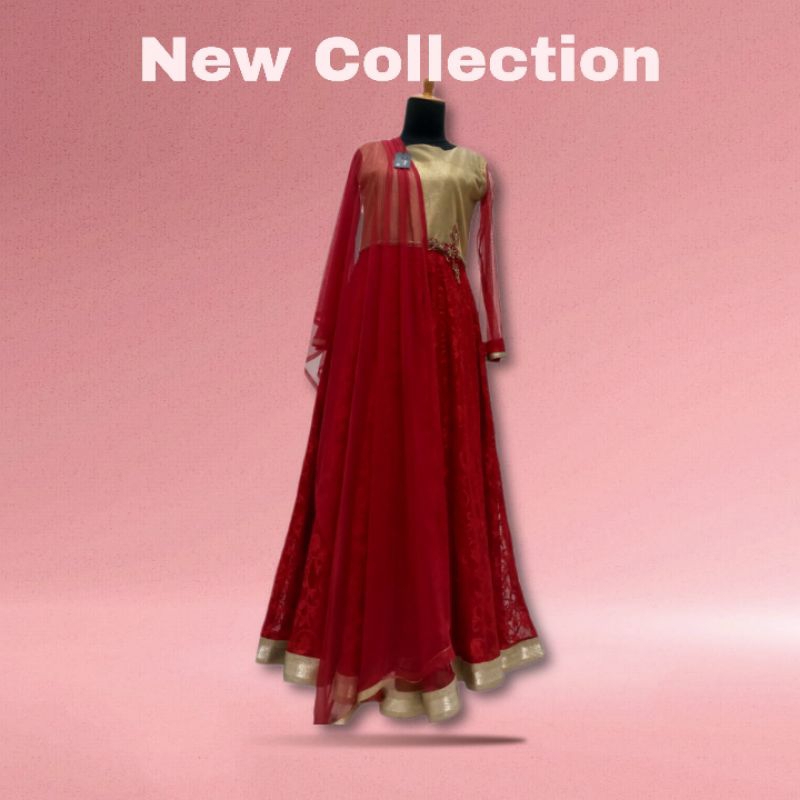 Gamis India Anarkali / Gaun India/ Sari India / Gaun Tradisional India setelan Celana mewah Dan Eleg