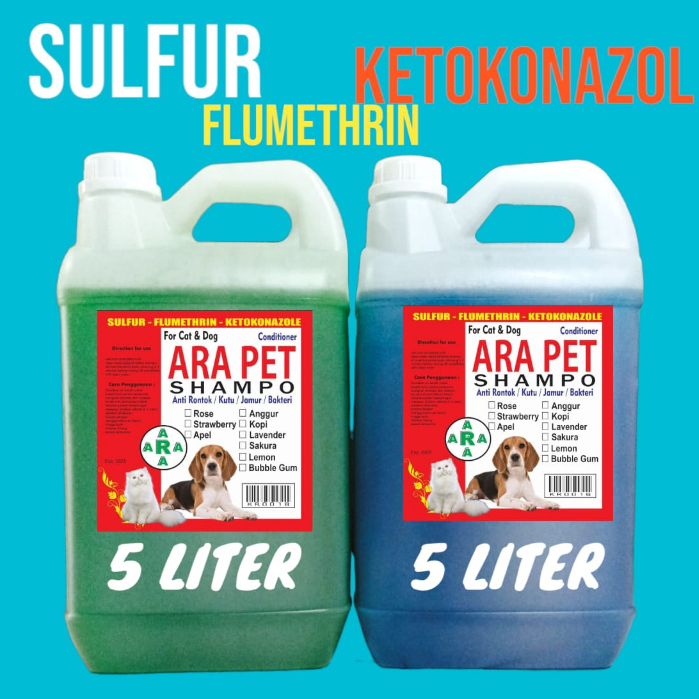 Shampoo sulfur 5 liter sampo kucing &amp; anjing