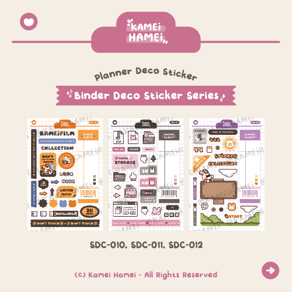 

Binder Deco | Kamei Hamei Deco Planner Sticker