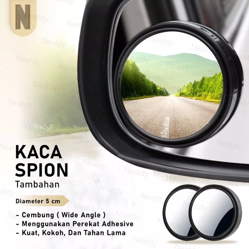 US385 Kaca Spion Mini Cembung 2pcs Tambahan Spion Wide Angle BlindSpot Mirror By Toko Haji Usman