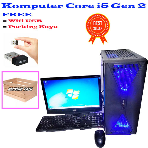 komputer core i5 ram 8 vga card 2 gb ddr3 full set FREE PAKING KAYU