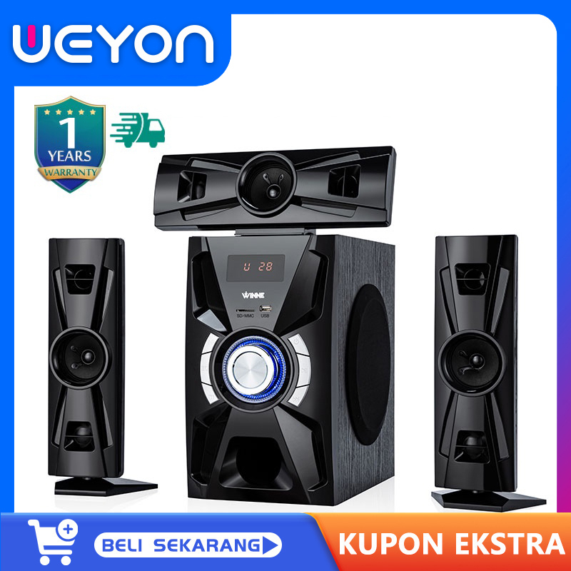 Weyon Offcial Speaker 813 Bluetooth  super bass barang yg Suara 60w film rumah speaker(813)