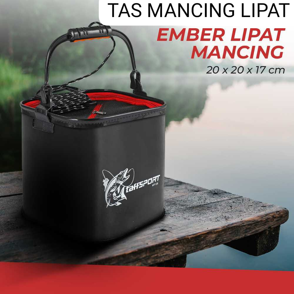 Ember Lipat Mancing Ikan Tas Mancing Lipat Folding Bucket Handle