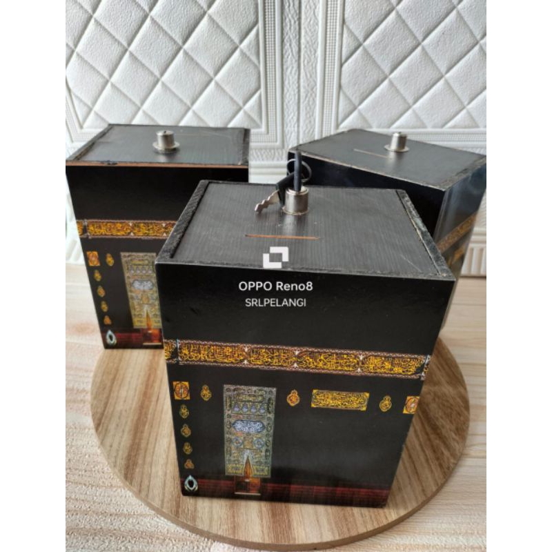 Celengan Ka'bah + kunci/Celengan Murah/Tabungan Ka'bah/Celengan kunci/Celengan kekinian/Celengan ter