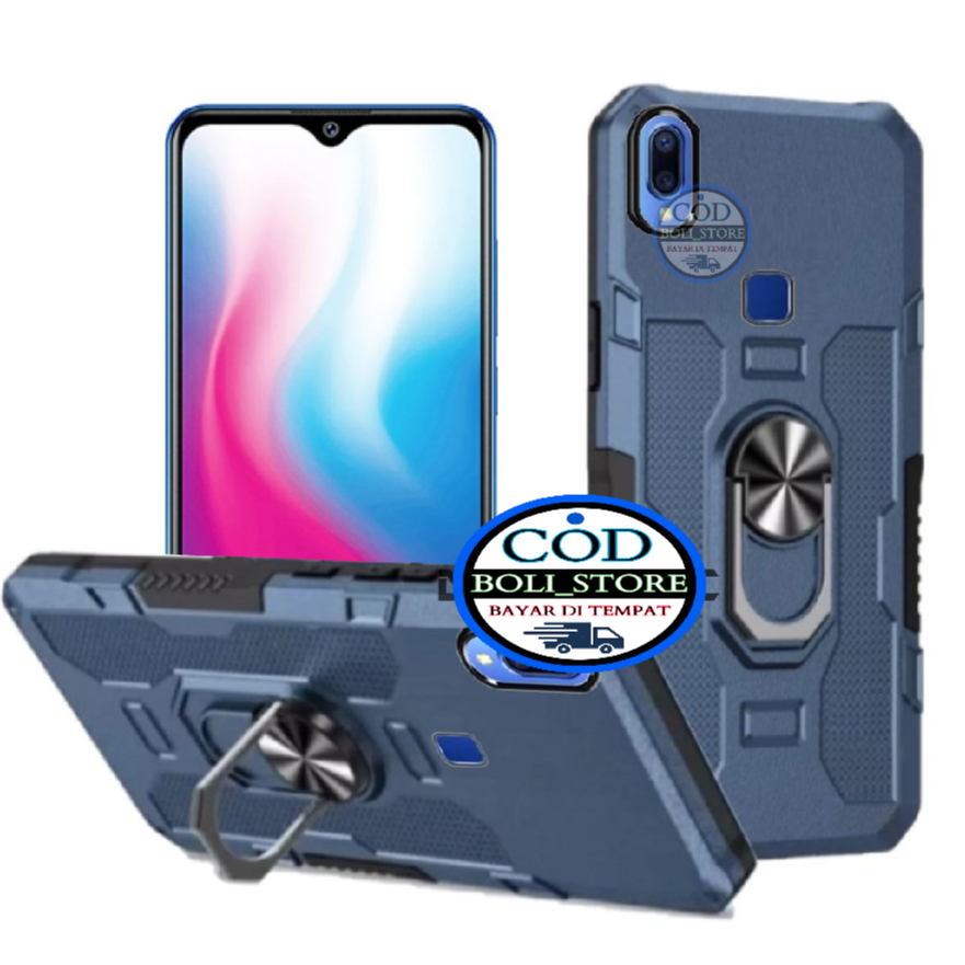 Case VIVO Y91/Y93/Y95 NEW Soft Case Robot Hit EYE Ring Standing Hard Case Carbon