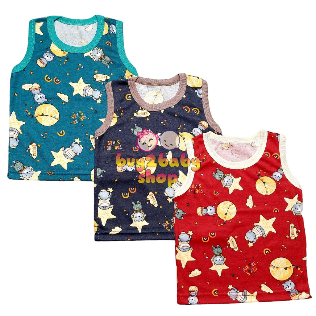3 PCS Singlet anak bayi kaos lengan kutung Ridges Limeted Edition usia 0-2 Tahun 1-3 PCS