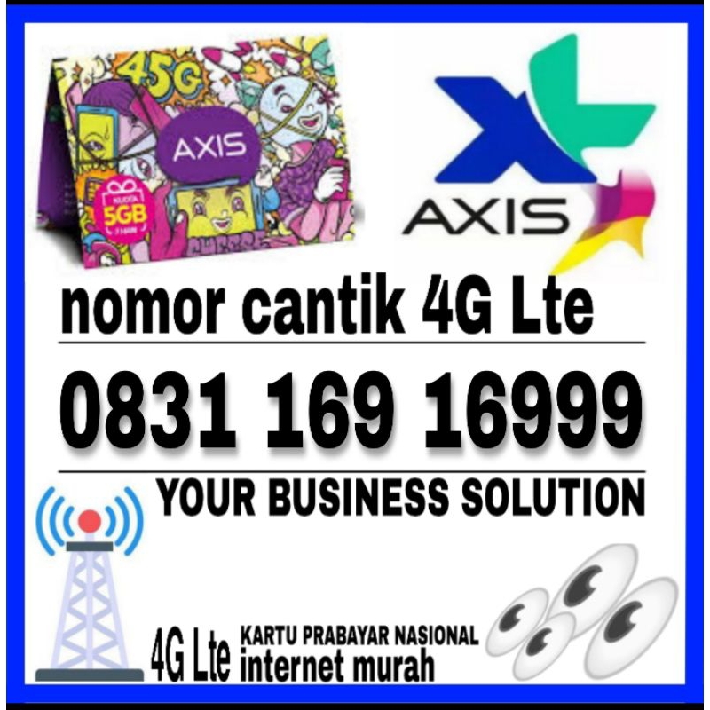 nomor cantik kartu prabayar Axis 4g LTE nomor cantik terbaik limited edition kartu prabayar nasional