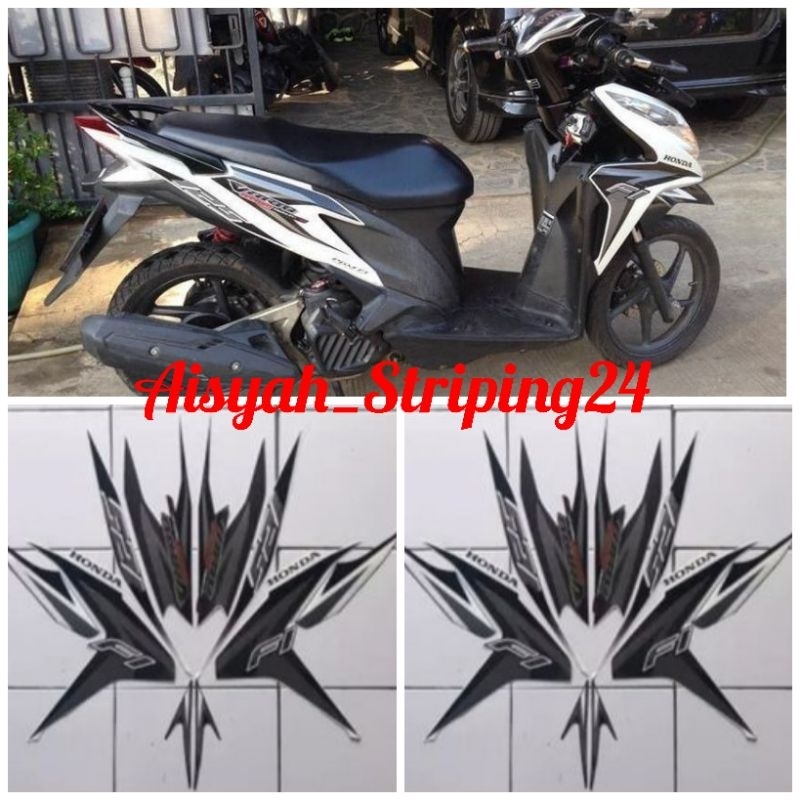 STIKER STICKER STRIPING LIS LES POLET BODY MOTOR HONDA VARIO TECNO 125 OLD 2012