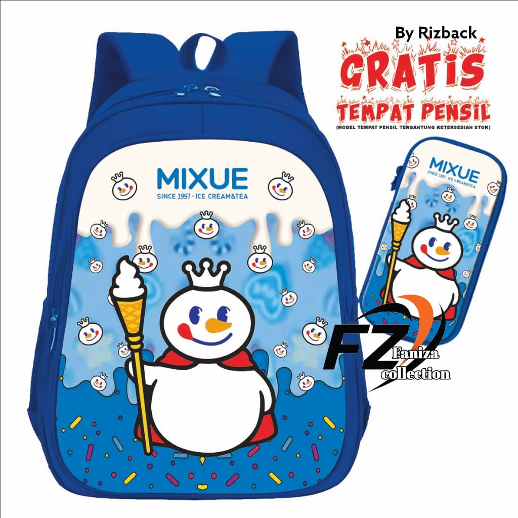 Tas Sekolah Anak SD TK Tas Mixue Anak Laki Laki Perempuan  VIRAL ES KRIM Terbaru Kekinian 2023 COD t