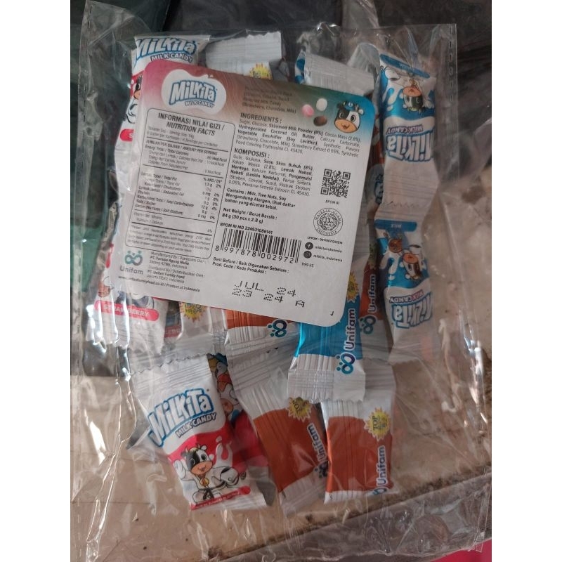 

Milkita Milk Candy Permen Susu Rentengan Rencengan Isi 30 Sachet Pcs 84 Gr