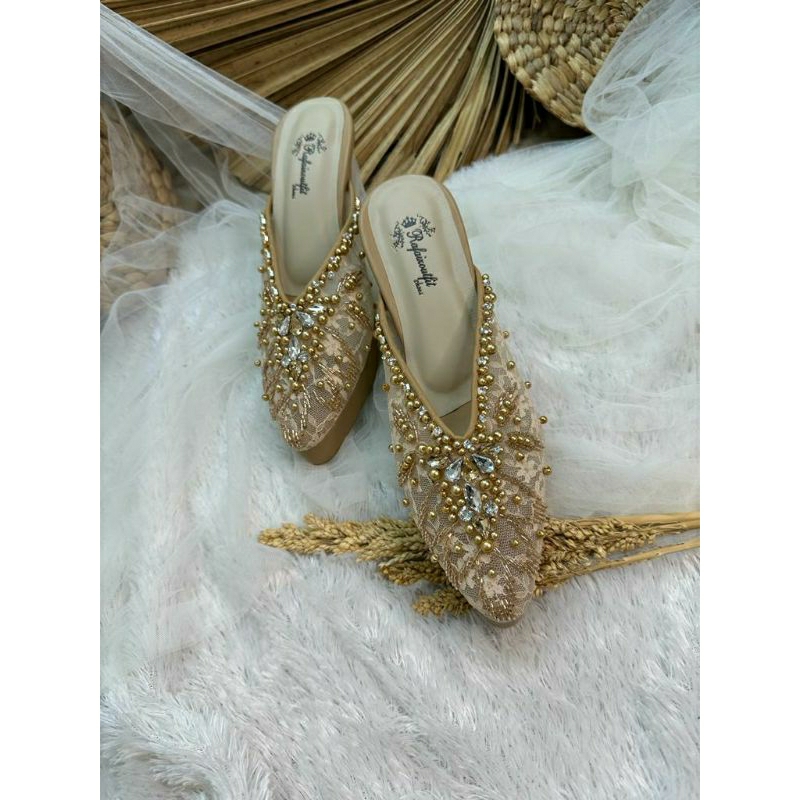 Sepatu wedding pesta Cantik Alena nude 9cm tahu