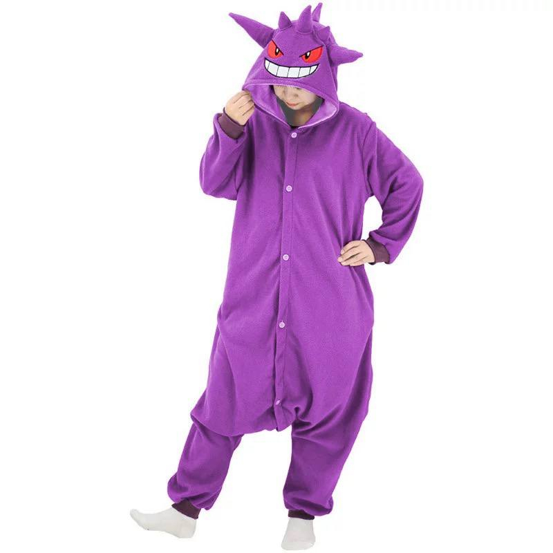 BAJU ONESIE KOSTUM POKEMON GENGAR UNGU DURI PIYAMA COSPLAY KIGURUMI IMPOR