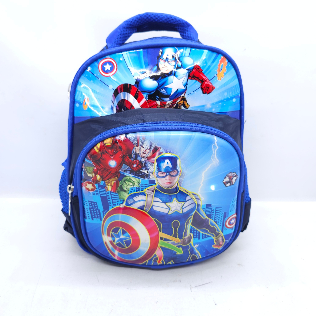 Tas Anak Lampu LED Timbul Laki-Laki / Tas Timbul Lampu + Comic Design Cowok / Tas Timbul Lampu Motif MURAH